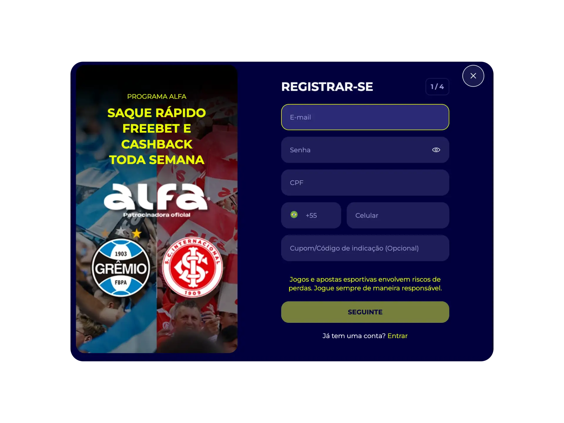 Registro AlfaBet Casino